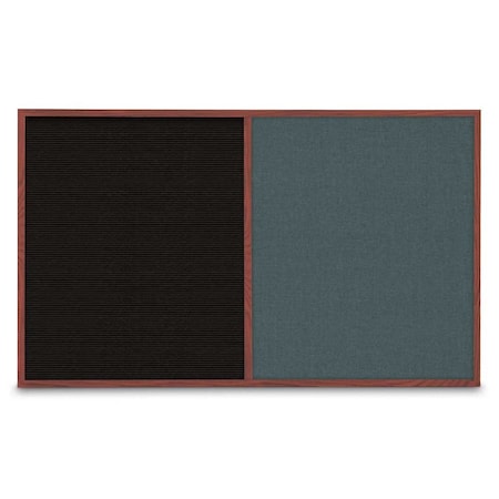 United Visual Products Enclosed Corkboard, 1 Door, 18"x24", 4" Fra, UV3400-SATIN-SURF UV3400-SATIN-SURF